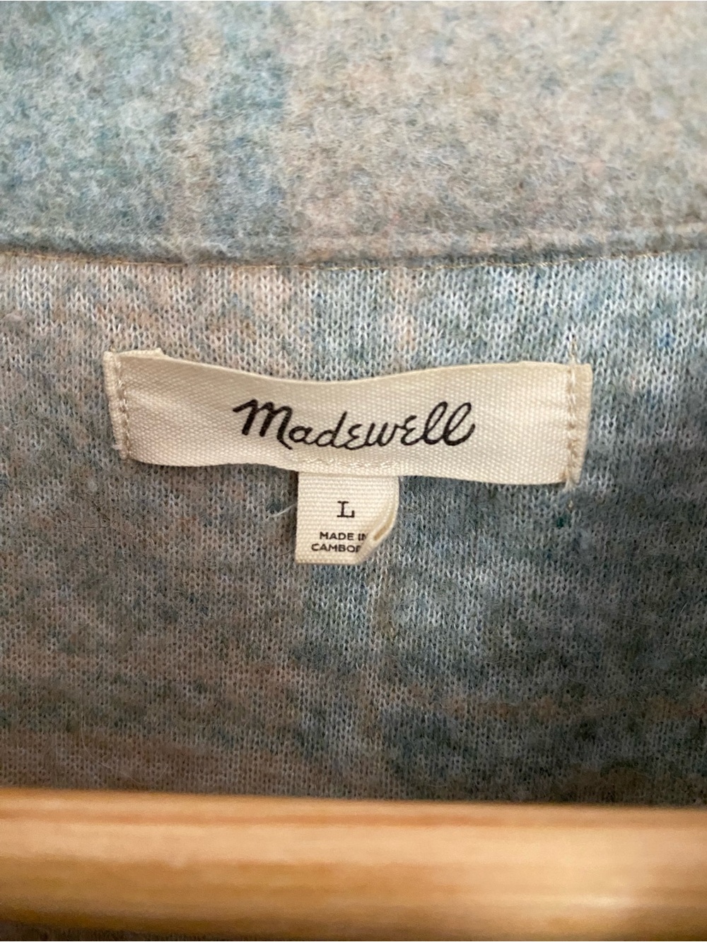 Madewell Brushed Jacquard Shirt Jacket in Plaid— Well Loved Condition - Picture 3 of 11